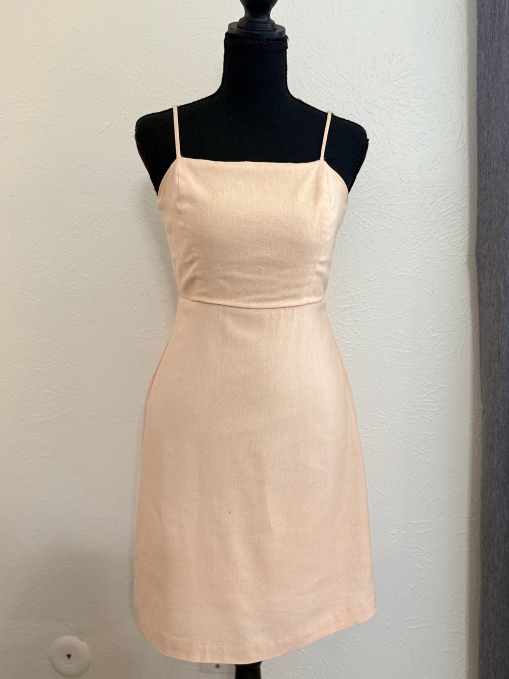 Gianni Bini Blush Pink Spaghetti Strap Mini Dress
